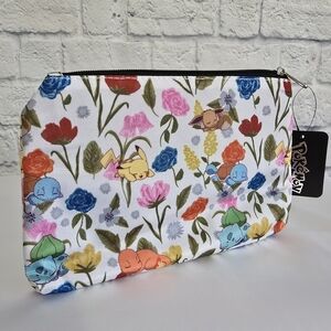 Pokemon Starters Floral Travel Pouch Pokémon Bag Pikachu Eevee Gen 1 Starter New